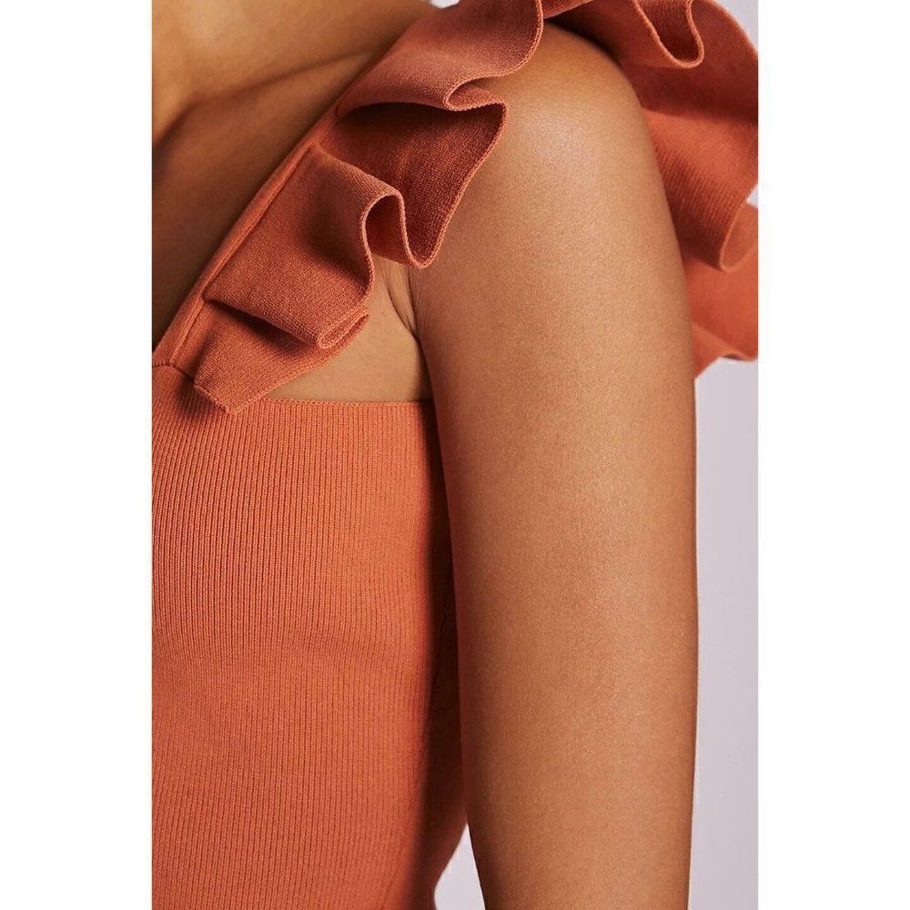 NWT ANTHROPOLOGIE X FLAT WHITE Sz L SQUARENECK SWEATER MIDI DRESS - Picture 4 of 7